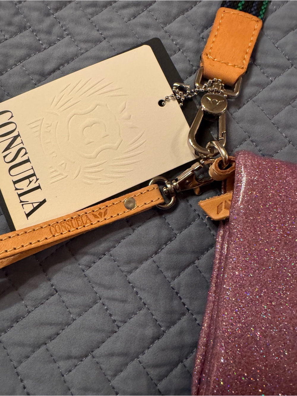 NWT Consuela Lyndz Uptown Crossbody Bag - Purple Glitter - Picture 3 of 9